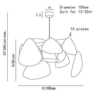 Copper Crystal Branch Chandelier