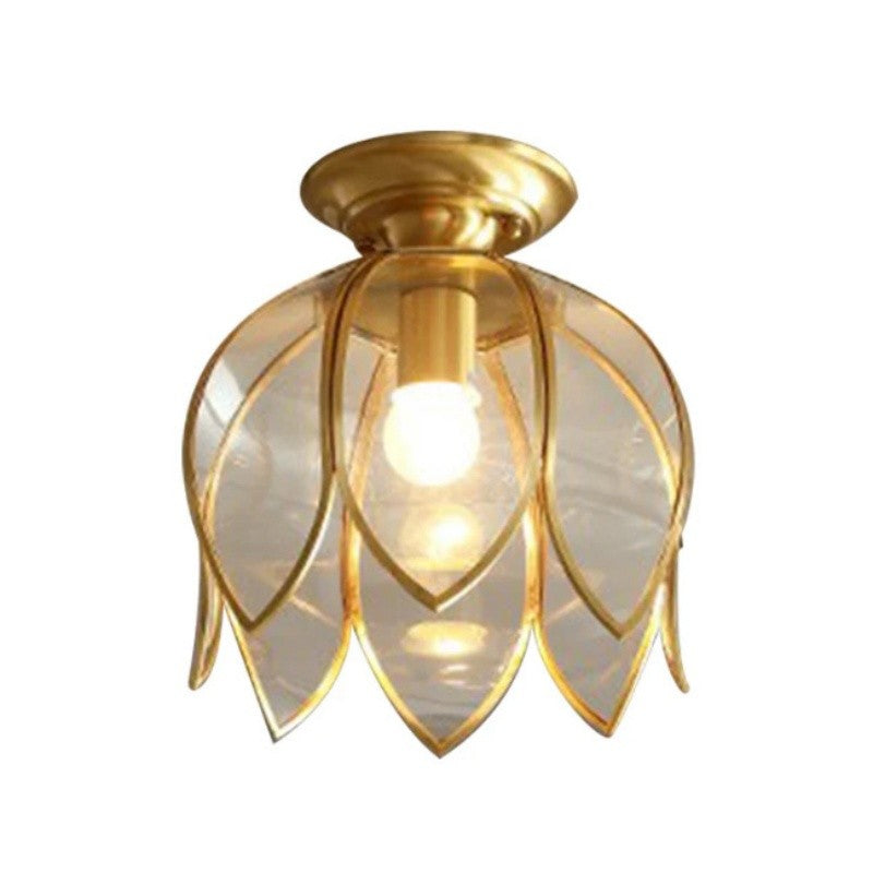 Copper Glass Ceiling Lamp