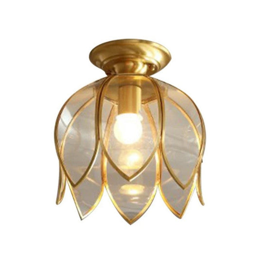 Copper Glass Ceiling Lamp