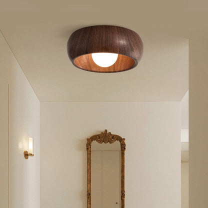 Creative Walnut LED Ceiling Light