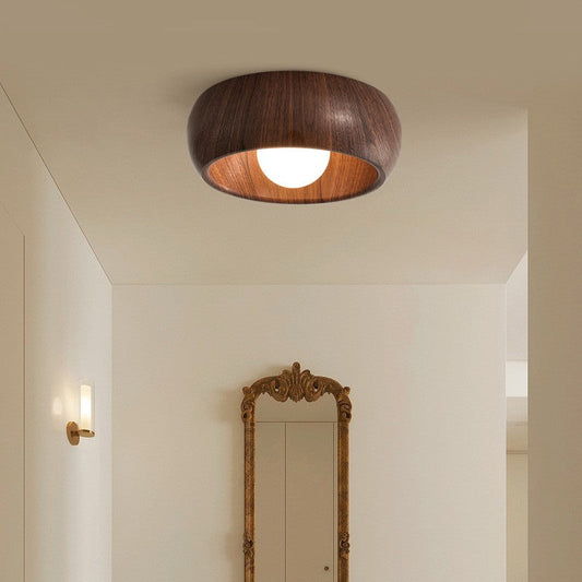 Creative Walnut LED Ceiling Light