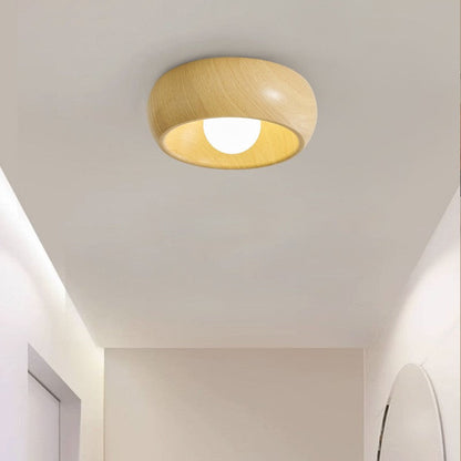 Creative Walnut LED Ceiling Light