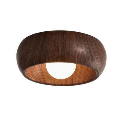 Creative Walnut LED Ceiling Light