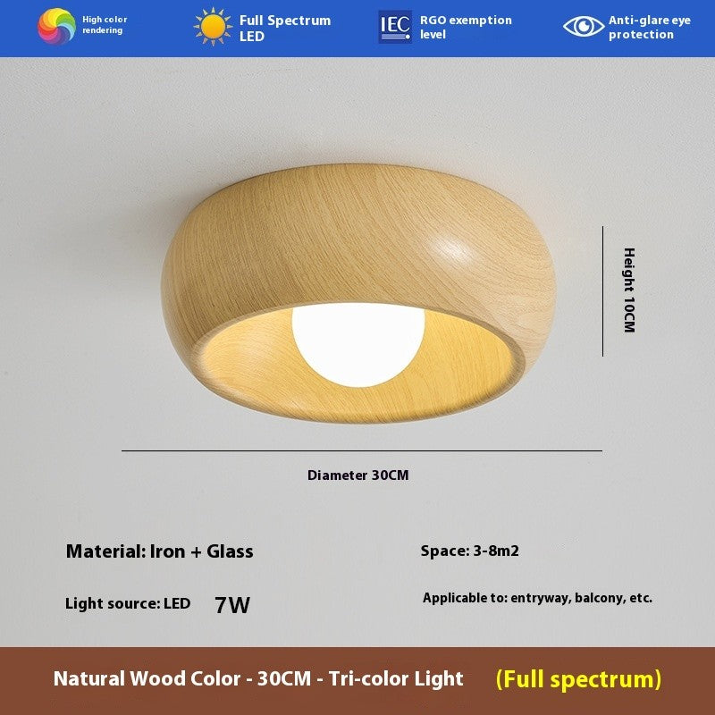 Creative Walnut LED Ceiling Light