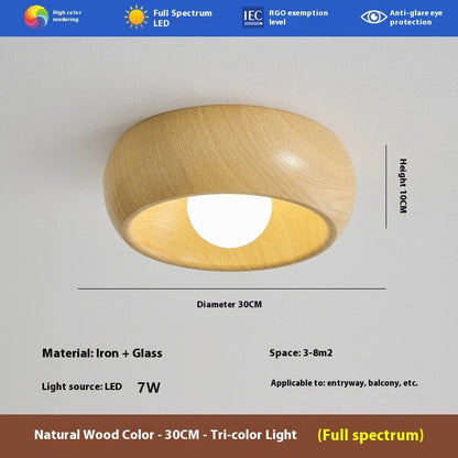 Creative Walnut LED Ceiling Light