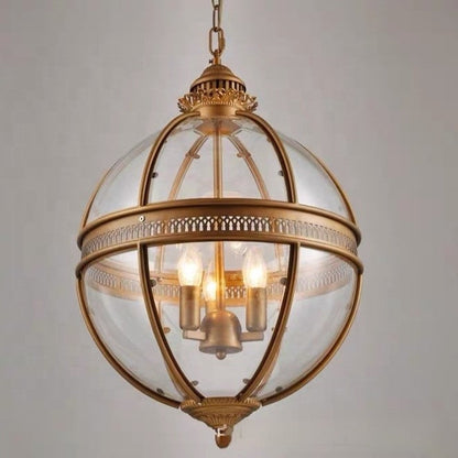 Retro Industrial Glass Globe Chandelier