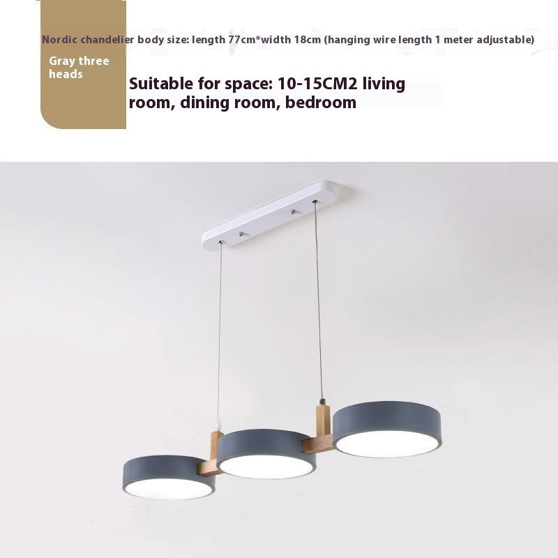 Three Head Modern Bar Chandelier