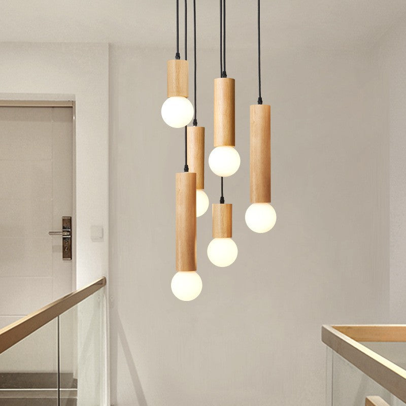 Wood Pendant Chandelier