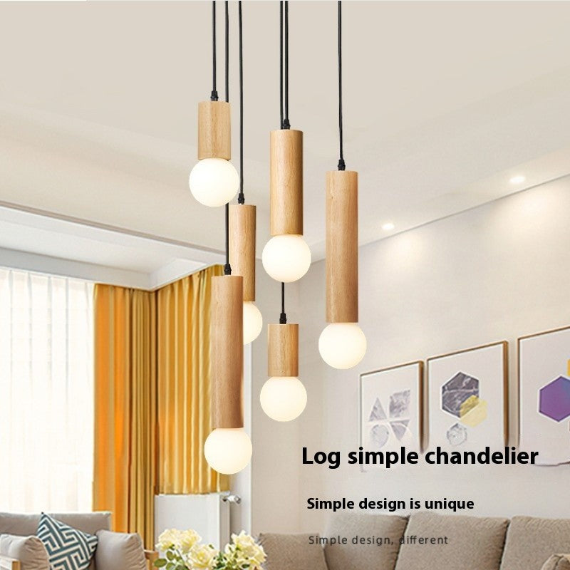 Wood Pendant Chandelier